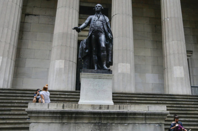 Statue of George Washington at Federal Hall in New York City