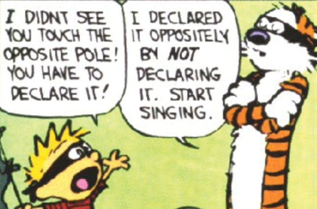 Single frame from a Calvin and Hobbes comic