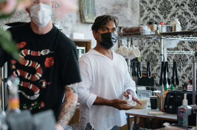 Faizel Khan, who owns a coffee shop, is part of a lawsuit that says Seattle let occupying protesters damage property and stifle revenue in the Capitol Hill neighborhood.Credit...