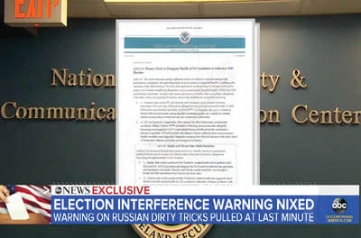 Image from ABC News report showing Department of Homeland Security document