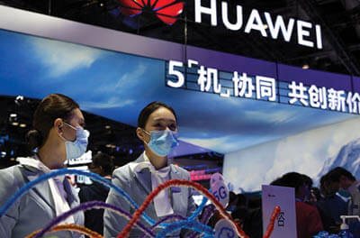 Chinese workers at Huawei Technologies