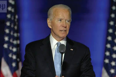 President-elect Joe Biden in a speech on November 7, 2020