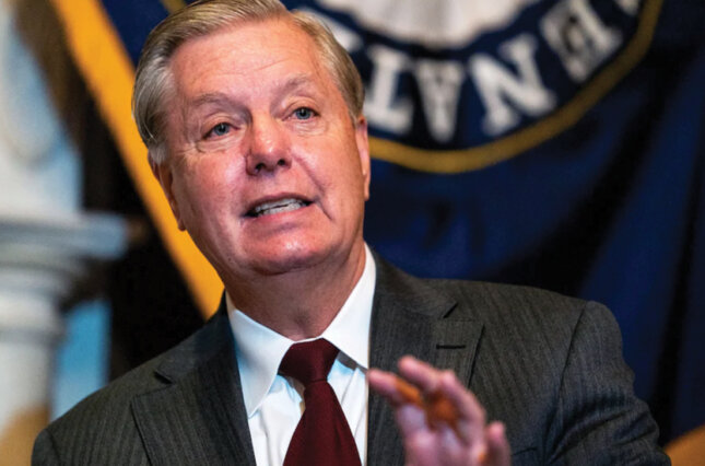 Lindsey Graham speaking at the U.S. Capitol