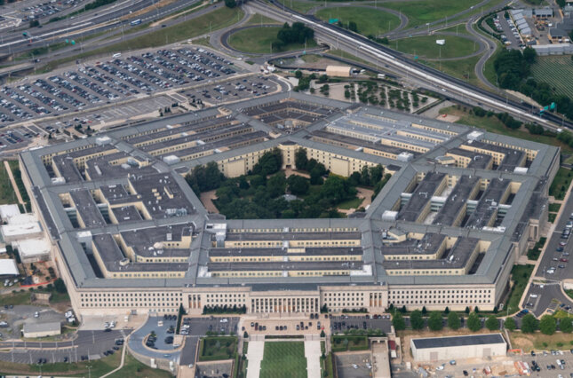 Aerial photo of the Pentagon building