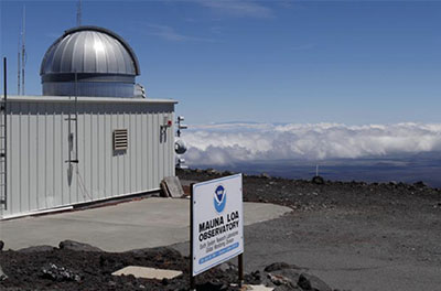 Mauna Loa Observatory in Hawaii, which measures atmospheric carbon dioxide levels