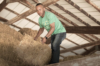 Shade Lewis at his cattle farm in LaGrange, Mo., on Friday. Mr. Lewis has spent the past decade scratching out a living as the only Black farmer in his corner of northeastern Missouri.Credit...