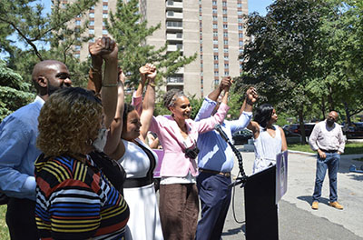 New York City mayoral candidate Maya Wiley campaigns in Brooklyn