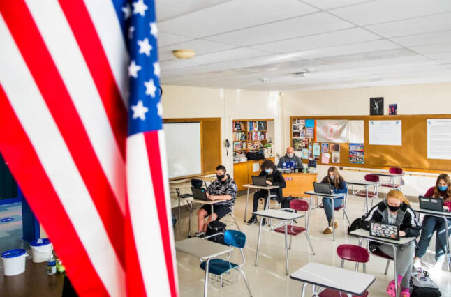 Students in a classroom