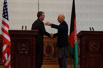 Photo of American and Afghani leaders