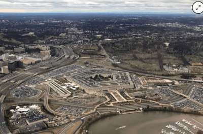 Aerial photo of the Pentagon