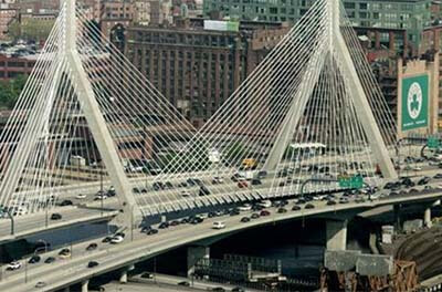 The Leonard P. Zakim Bunker Hill Bridge was part of Boston’s Big Dig, which was infamous for its cost overruns.