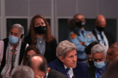 John Kerry speaking at the COP26 Conference