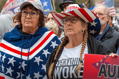 A rally at the Michigan State Capitol last month to demand an audit of the 2020 presidential election results.