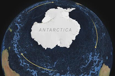 Graphic image of Antarctic Climate Change