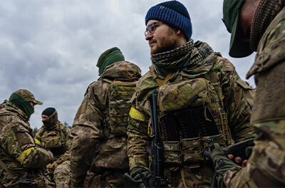 Graphic image of Ukrainian soliders