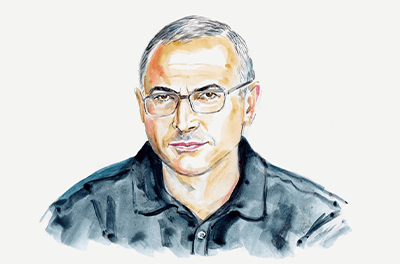 Drawing of Mikhail Khodorkovsky