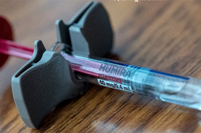 Syringe labeled "Humara"