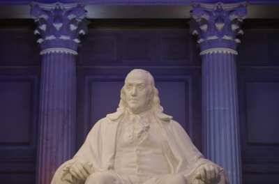 A statue of Benjamin Franklin at The Franklin Institute, Feb. 10, 2015, in Philadelphia.